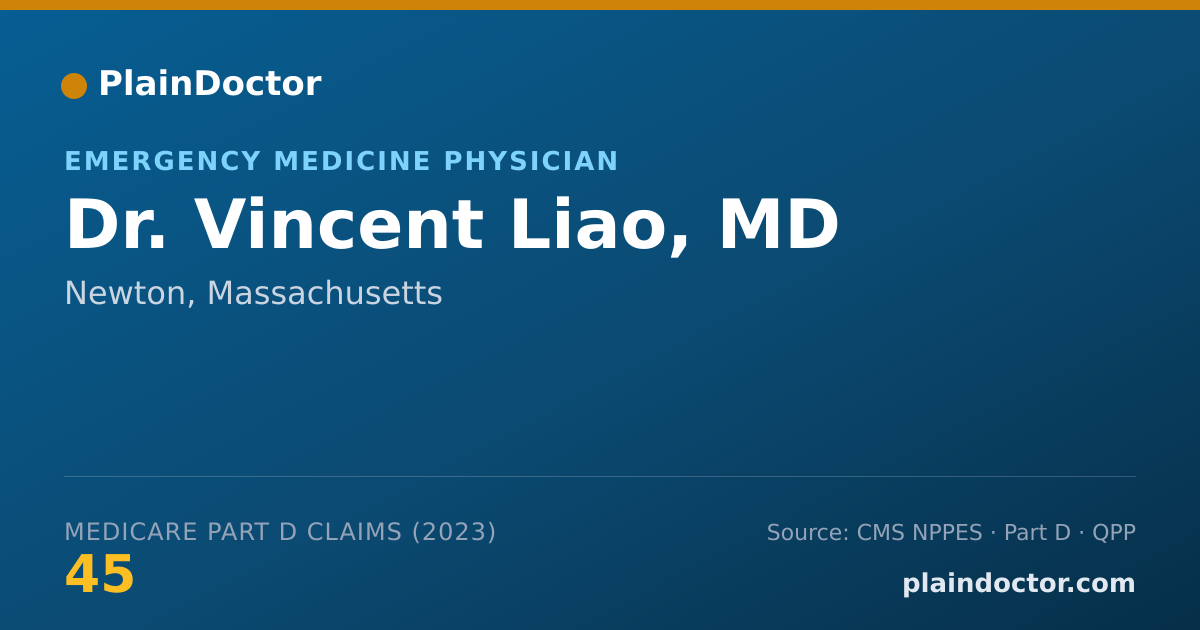 Shareable card for Vincent Liao, MD - Emergency Medicine Physician, Newton, MA