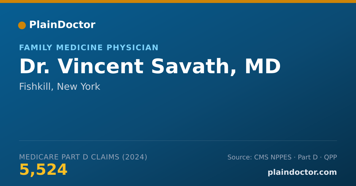 Shareable card for Vincent Savath, MD - Family Medicine Physician, Fishkill, NY