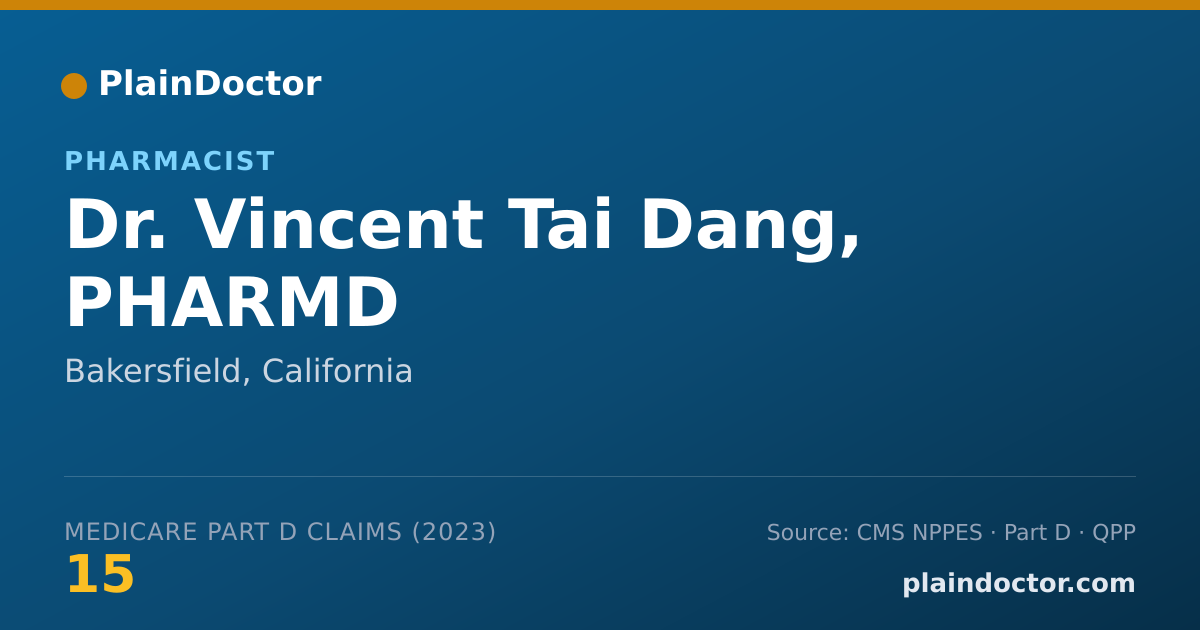 Shareable card for Vincent Tai Dang, PHARMD - Pharmacist, Bakersfield, CA