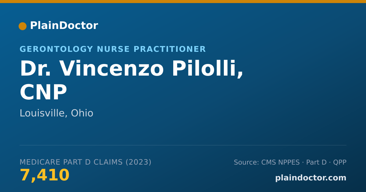 Shareable card for Vincenzo Pilolli, CNP - Gerontology Nurse Practitioner, Louisville, OH
