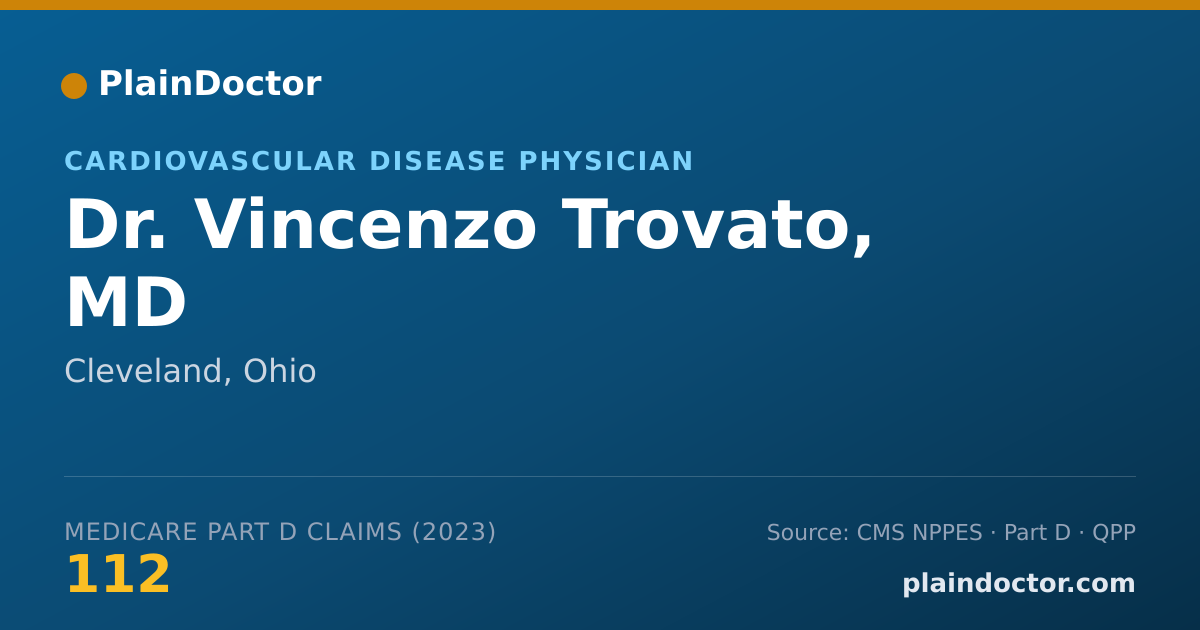 Shareable card for Vincenzo Trovato, MD - Cardiovascular Disease Physician, Cleveland, OH