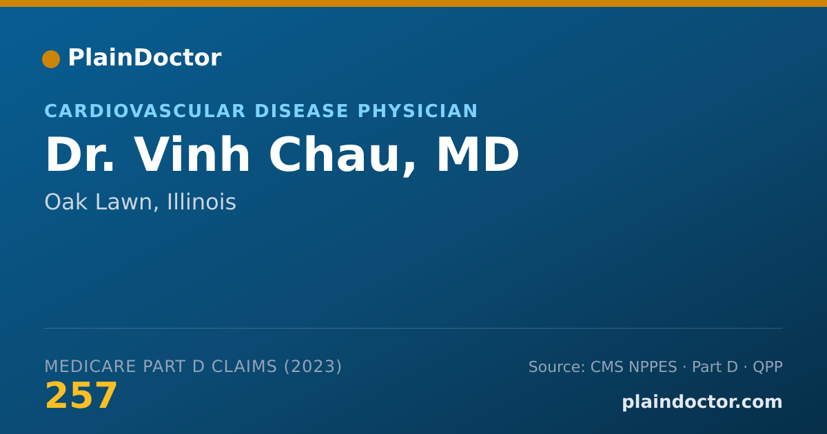 Shareable card for Vinh Chau, MD - Cardiovascular Disease Physician, Oak Lawn, IL