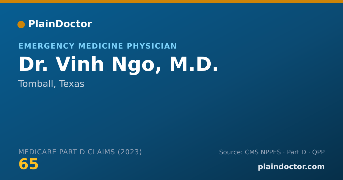 Shareable card for Vinh Ngo, M.D. - Emergency Medicine Physician, Tomball, TX
