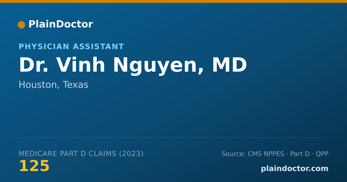 Shareable card for Vinh Nguyen, MD - Physician Assistant, Houston, TX