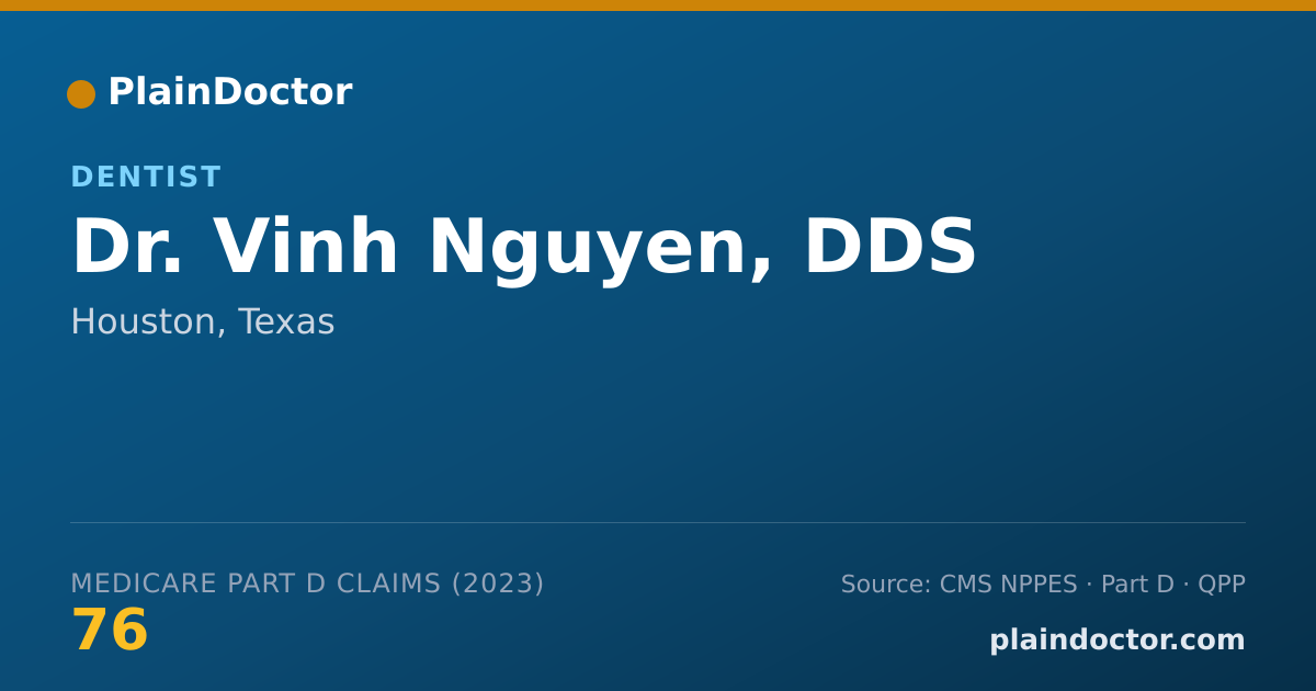 Shareable card for Vinh Nguyen, DDS - Dentist, Houston, TX
