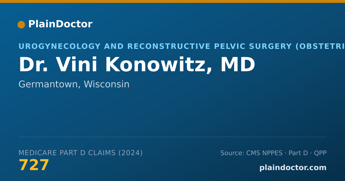 Shareable card for Vini Konowitz, MD - Urogynecology and Reconstructive Pelvic Surgery (Obstetrics & Gynecology) Physician, Germantown, WI