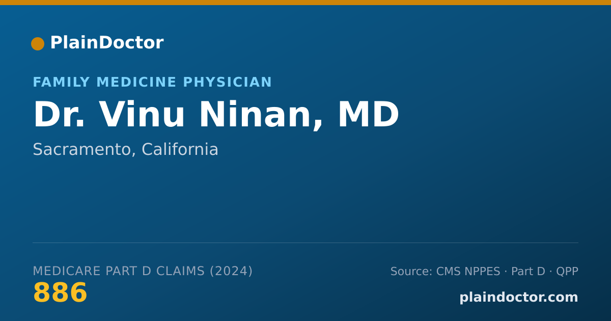 Shareable card for Vinu Ninan, MD - Family Medicine Physician, Sacramento, CA