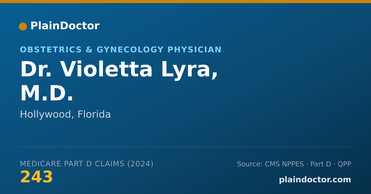Shareable card for Violetta Lyra, M.D. - Obstetrics & Gynecology Physician, North Miami Beach, FL