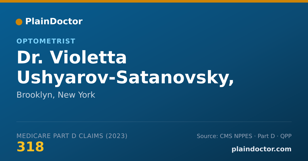 Shareable card for Violetta Ushyarov-Satanovsky, OD - Optometrist, Brooklyn, NY