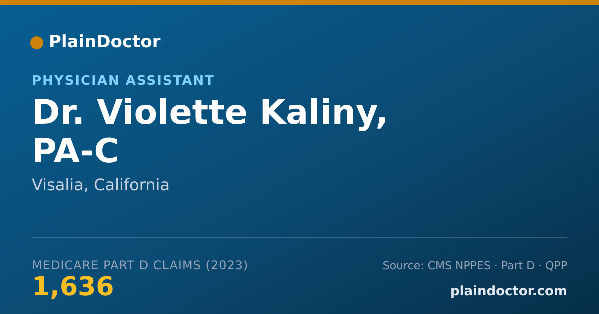 Shareable card for Violette Kaliny, PA-C - Physician Assistant, Visalia, CA