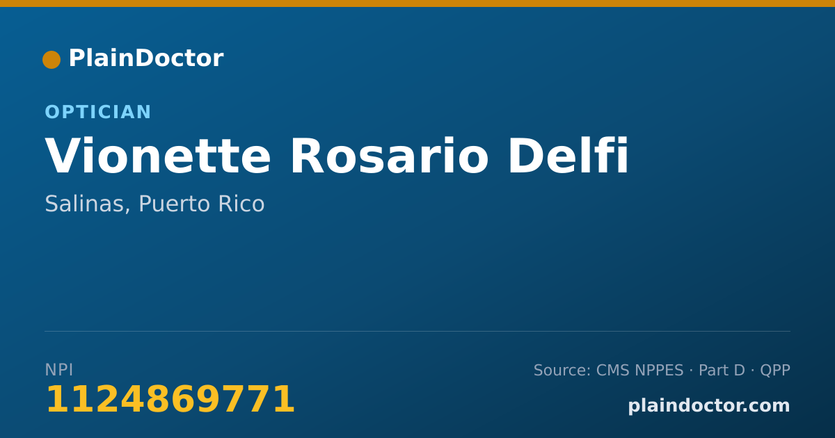 Shareable card for Vionette Rosario Delfi - Optician, Salinas, PR