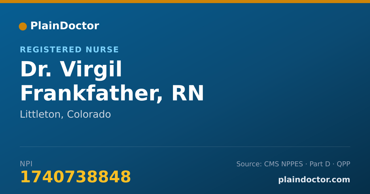 Shareable card for Virgil Frankfather, RN - Registered Nurse, Littleton, CO
