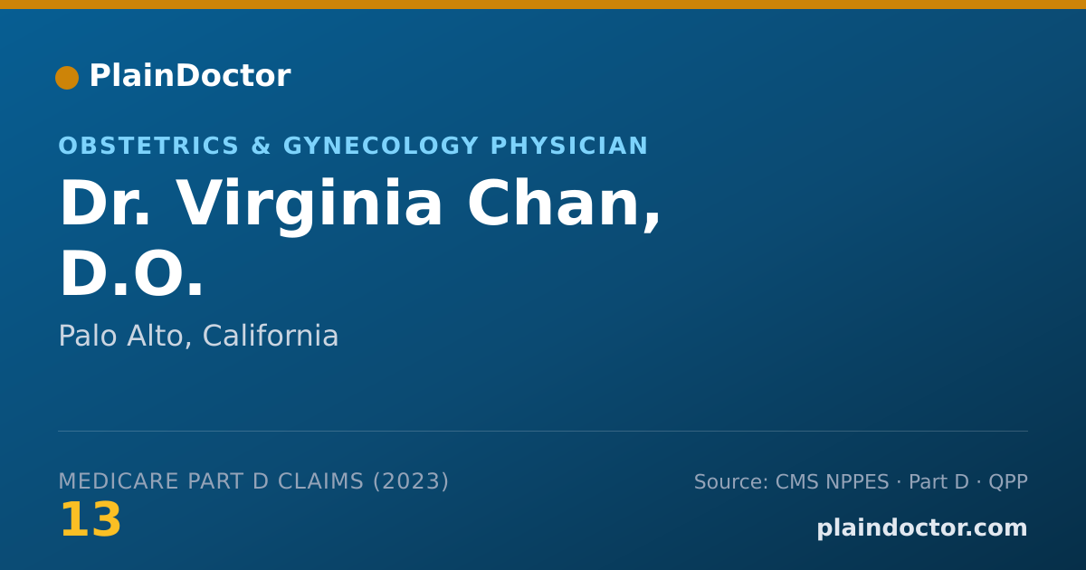 Shareable card for Virginia Chan, D.O. - Obstetrics & Gynecology Physician, Palo Alto, CA