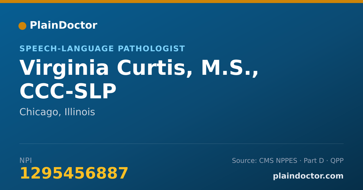 Shareable card for Virginia Curtis, M.S., CCC-SLP - Speech-Language Pathologist, Chicago, IL