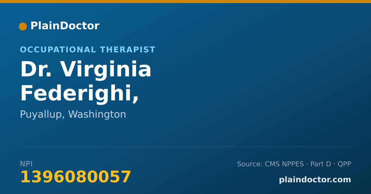 Shareable card for Virginia Federighi, OCCUPATIONAL THERAPI - Occupational Therapist, Puyallup, WA