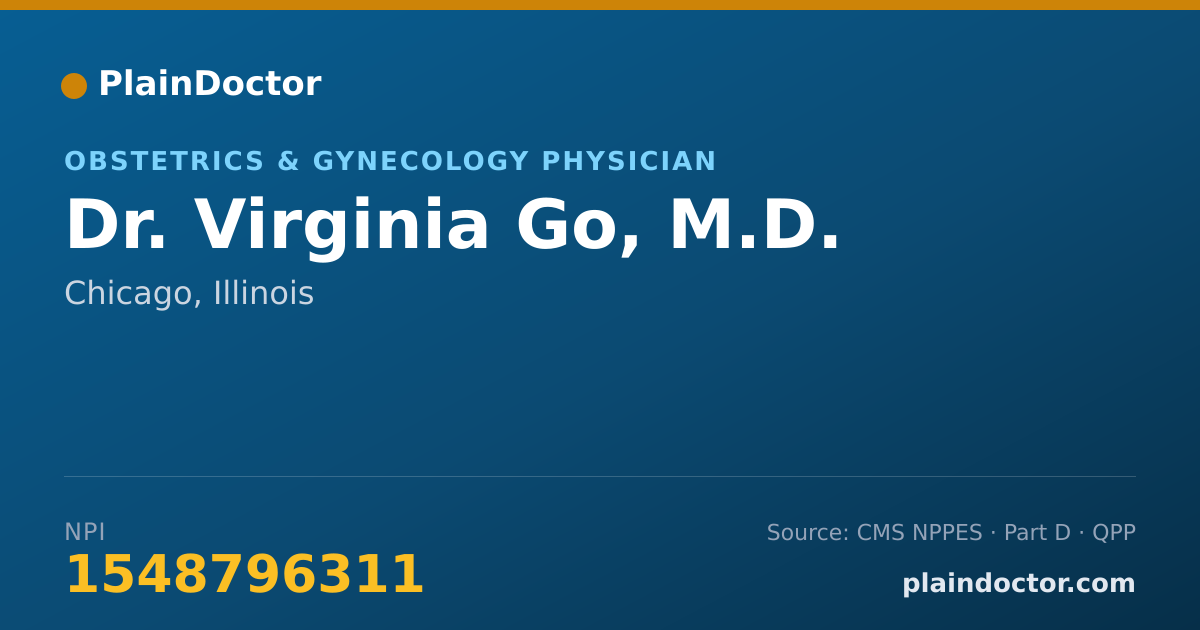 Shareable card for Virginia Go, M.D. - Obstetrics & Gynecology Physician, Chicago, IL