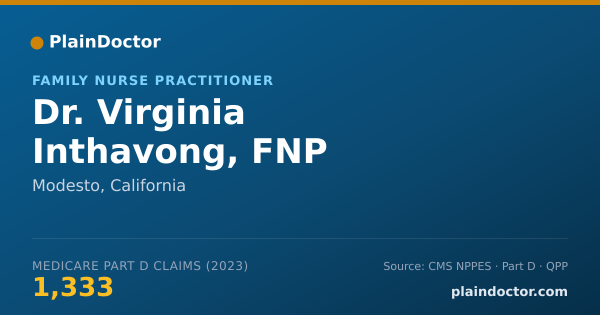 Shareable card for Virginia Inthavong, FNP - Family Nurse Practitioner, Modesto, CA