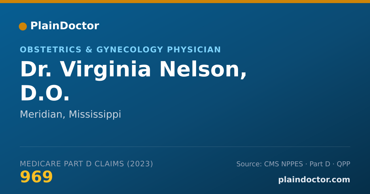 Shareable card for Virginia Nelson, D.O. - Obstetrics & Gynecology Physician, Meridian, MS