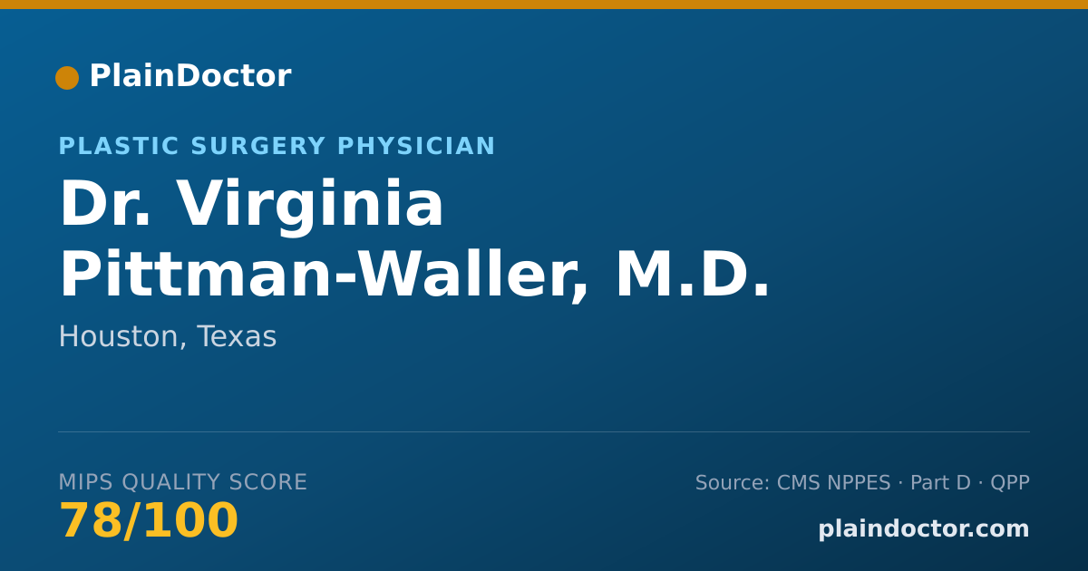 Shareable card for Virginia Pittman-Waller, M.D. - Plastic Surgery Physician, Houston, TX