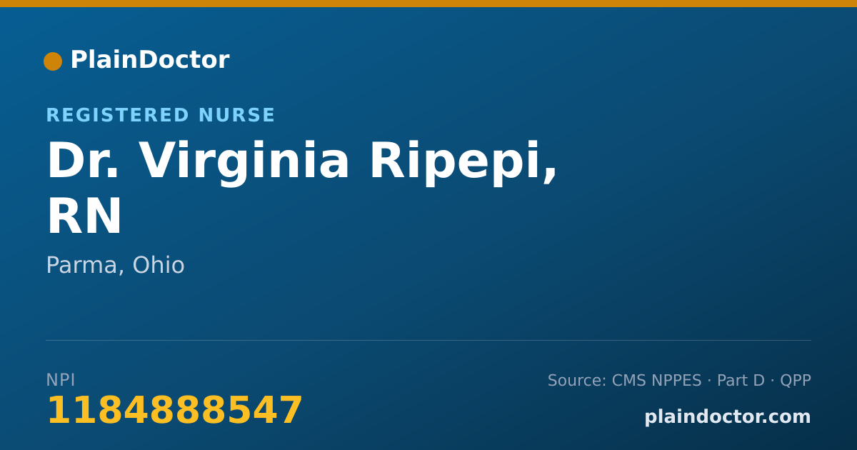 Shareable card for Virginia Ripepi, RN - Registered Nurse, Parma, OH