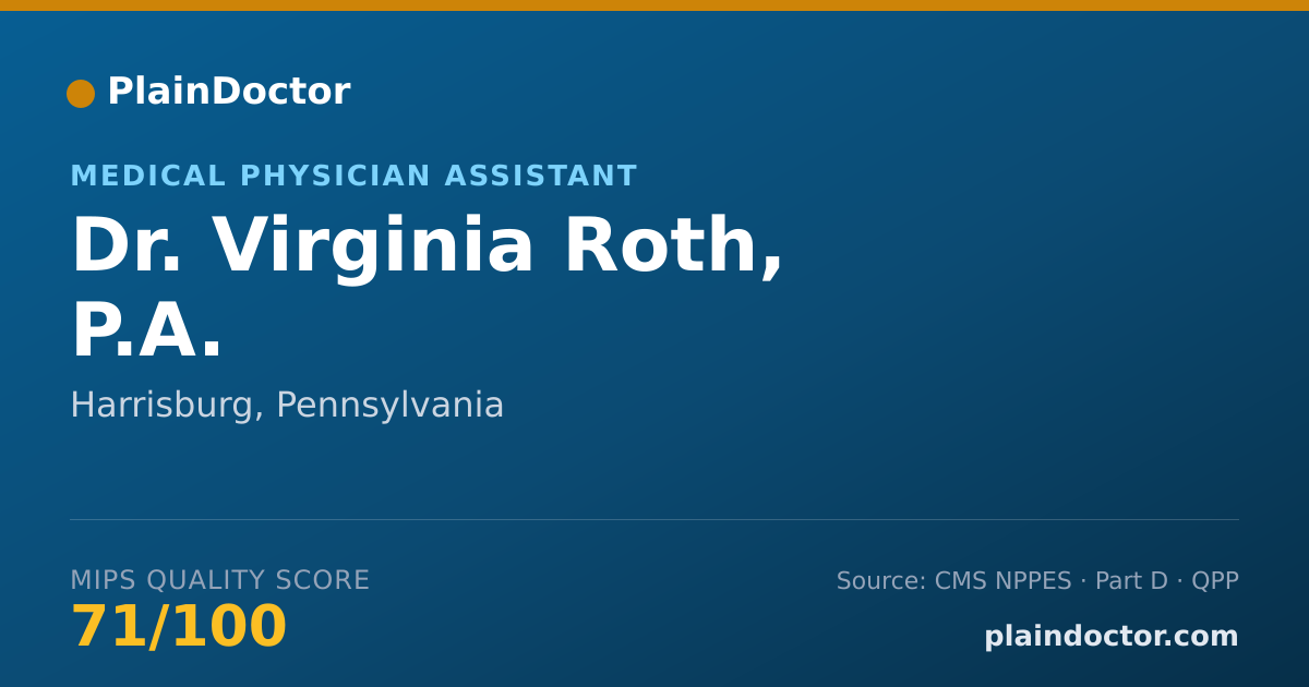 Shareable card for Virginia Roth, P.A. - Medical Physician Assistant, Harrisburg, PA