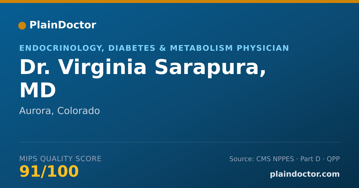 Shareable card for Virginia Sarapura, MD - Endocrinology, Diabetes & Metabolism Physician, Aurora, CO