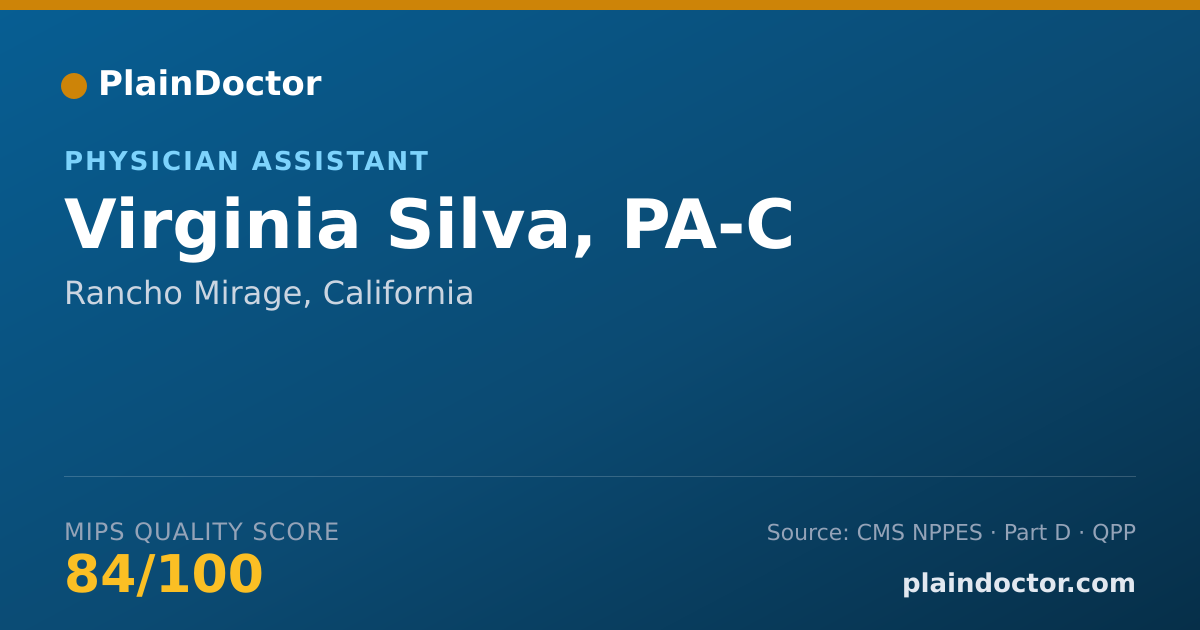 Shareable card for Virginia Silva, PA-C - Physician Assistant, Rancho Mirage, CA