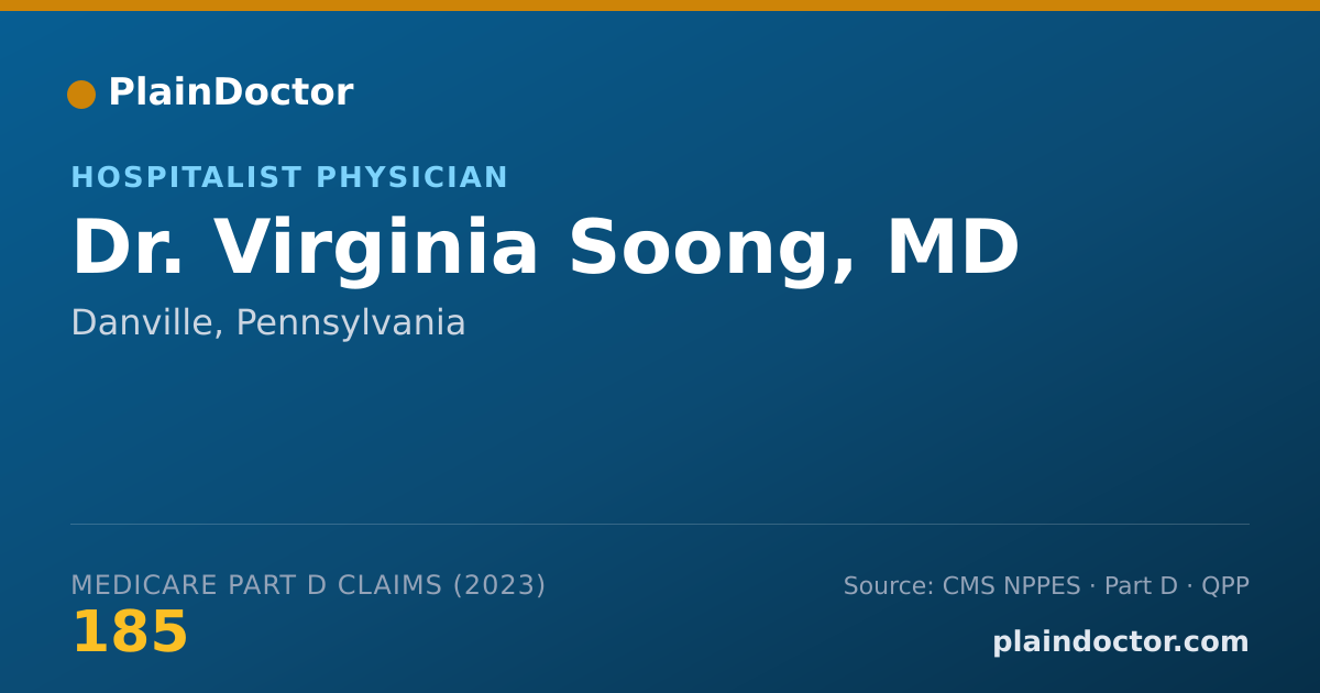 Shareable card for Virginia Soong, MD - Hospitalist Physician, Danville, PA