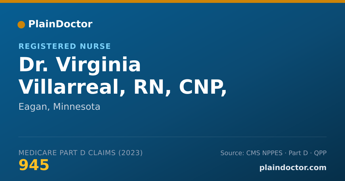Shareable card for Virginia Villarreal, RN, CNP, FNP-BC - Registered Nurse, Eagan, MN