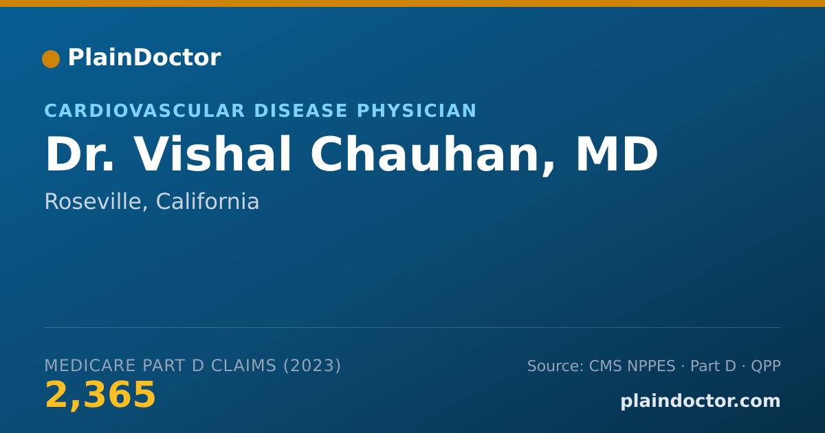 Shareable card for Vishal Chauhan, MD - Cardiovascular Disease Physician, Roseville, CA