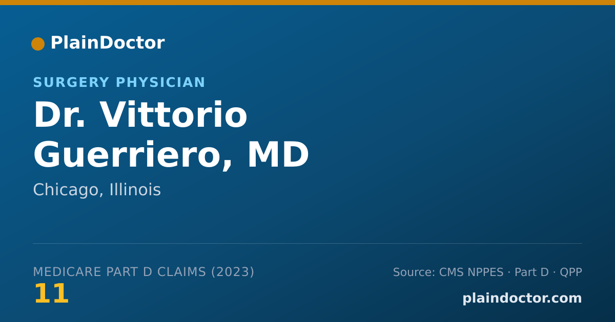 Shareable card for Vittorio Guerriero, MD - Surgery Physician, Chicago, IL