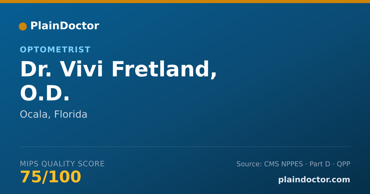 Shareable card for Vivi Fretland, O.D. - Optometrist, Ocala, FL