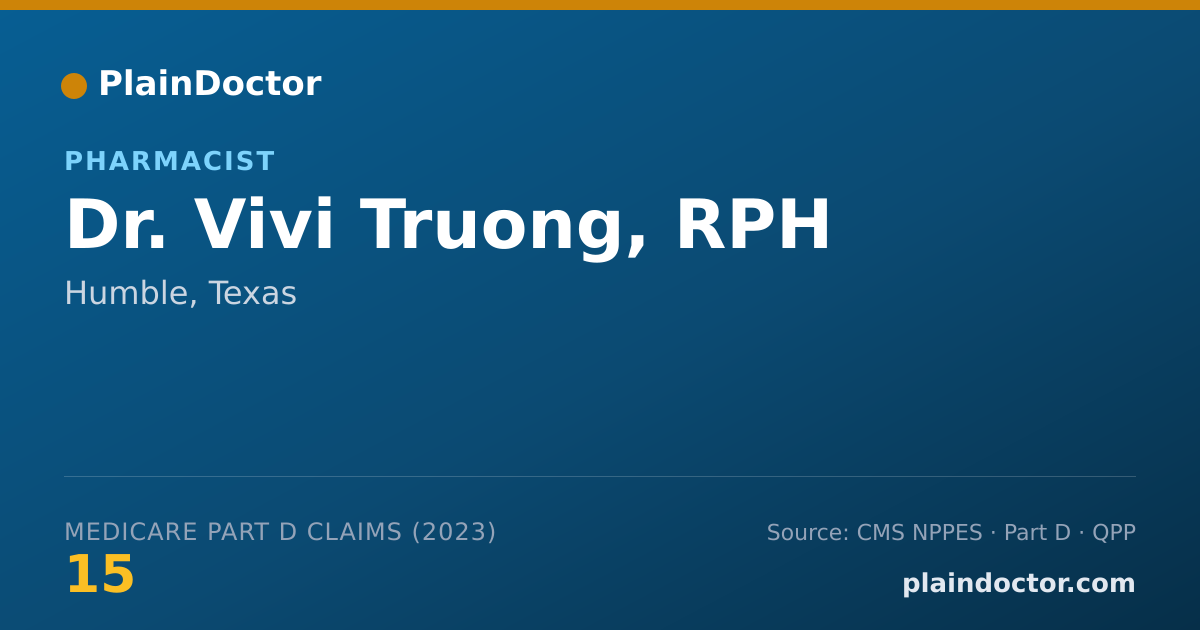 Shareable card for Vivi Truong, RPH - Pharmacist, Humble, TX