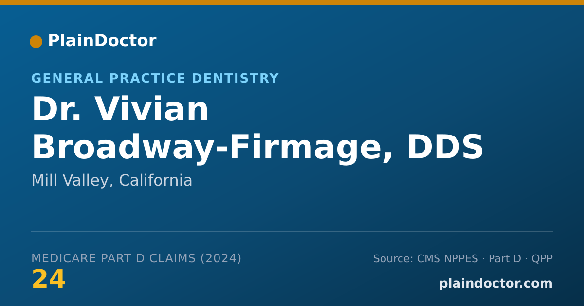 Shareable card for Vivian Broadway-Firmage, DDS - General Practice Dentistry, Mill Valley, CA
