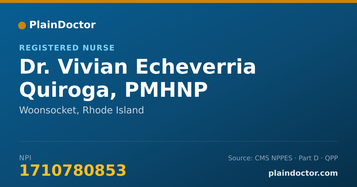 Shareable card for Vivian Echeverria Quiroga, PMHNP - Registered Nurse, Woonsocket, RI