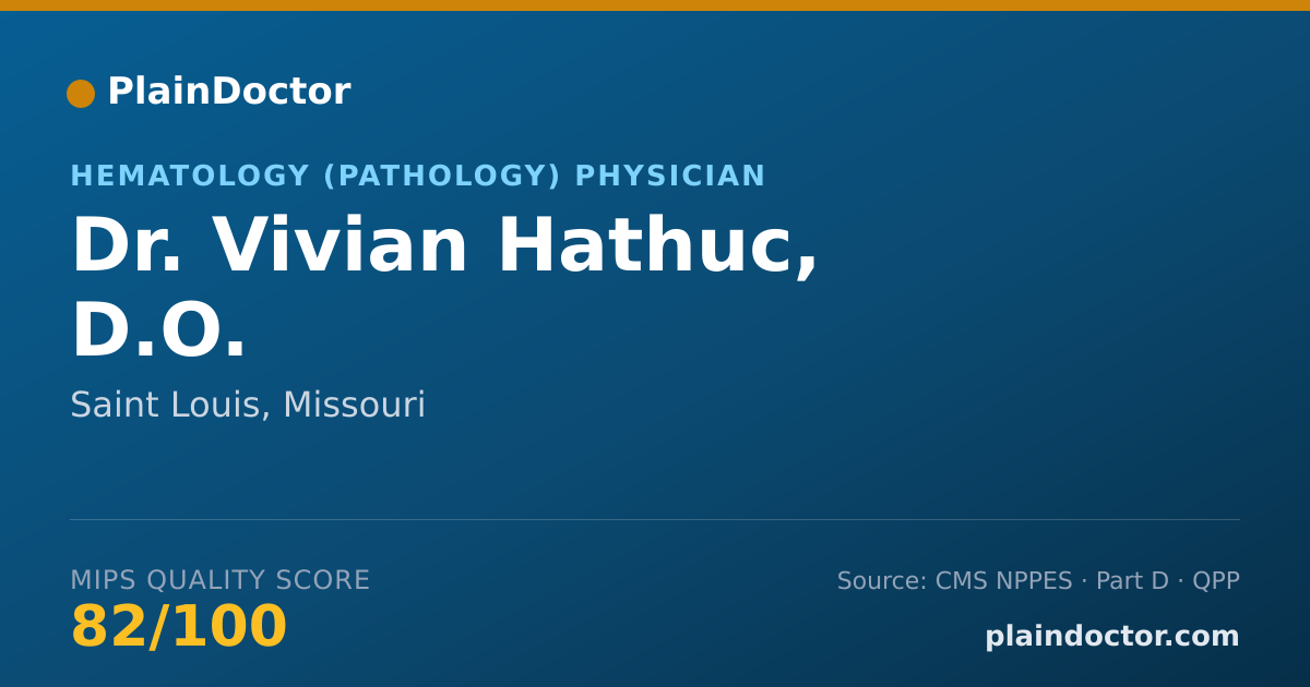 Shareable card for Vivian Hathuc, D.O. - Hematology (Pathology) Physician, Saint Louis, MO