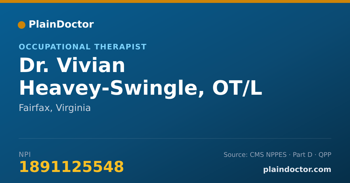 Shareable card for Vivian Heavey-Swingle, OT/L - Occupational Therapist, Fairfax, VA