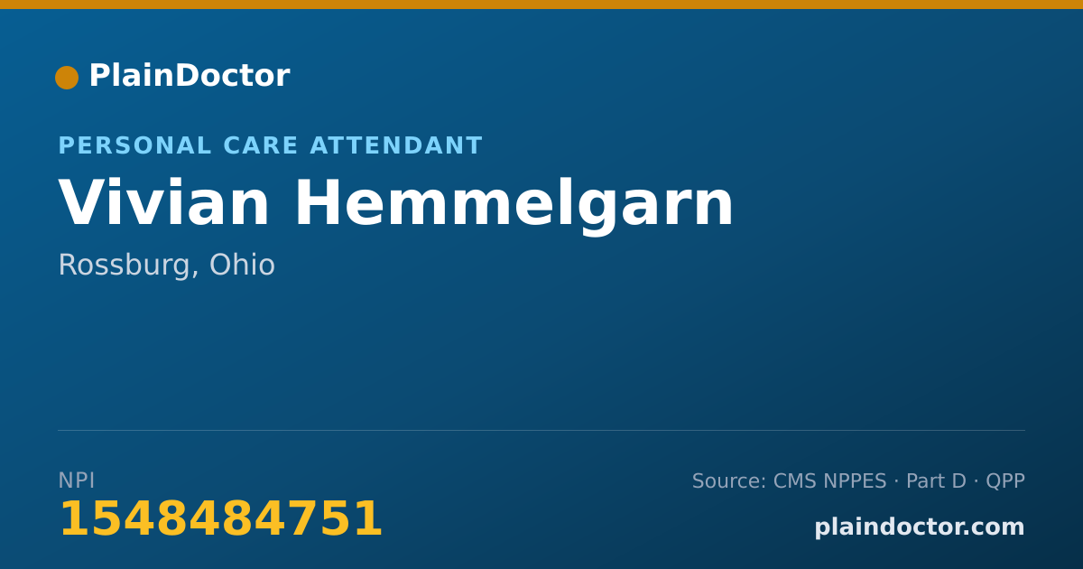Shareable card for Vivian Hemmelgarn - Personal Care Attendant, Rossburg, OH