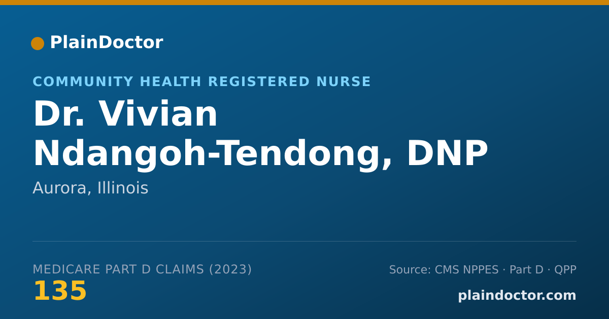 Shareable card for Vivian Ndangoh-Tendong, DNP - Community Health Registered Nurse, Aurora, IL