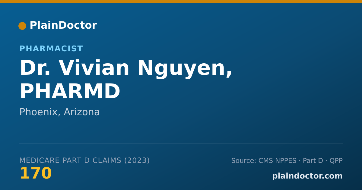 Shareable card for Vivian Nguyen, PHARMD - Pharmacist, Phoenix, AZ