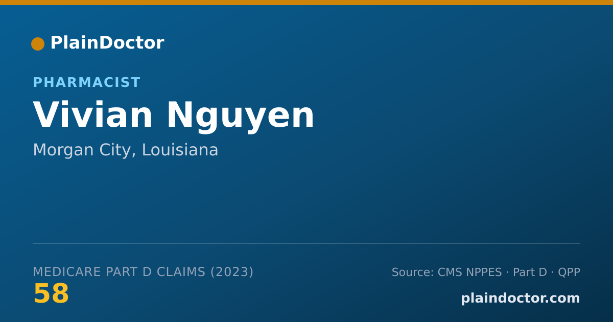 Shareable card for Vivian Nguyen - Pharmacist, Morgan City, LA