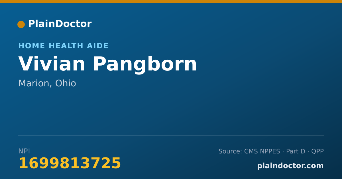Shareable card for Vivian Pangborn - Home Health Aide, Marion, OH