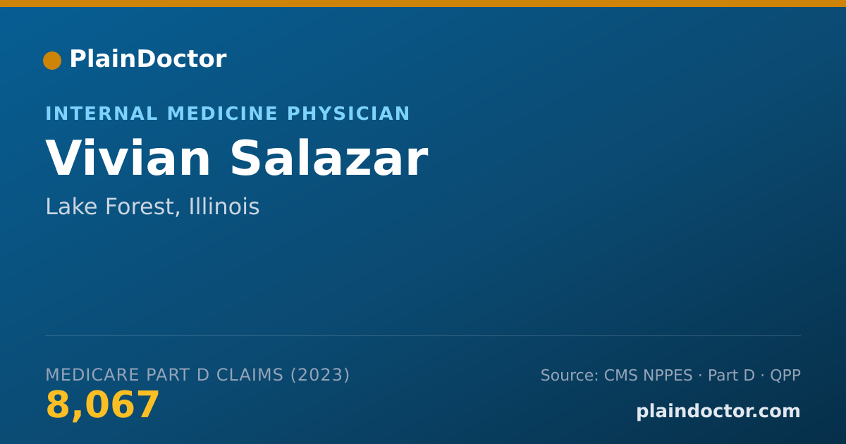 Shareable card for Vivian Salazar - Internal Medicine Physician, Lake Forest, IL
