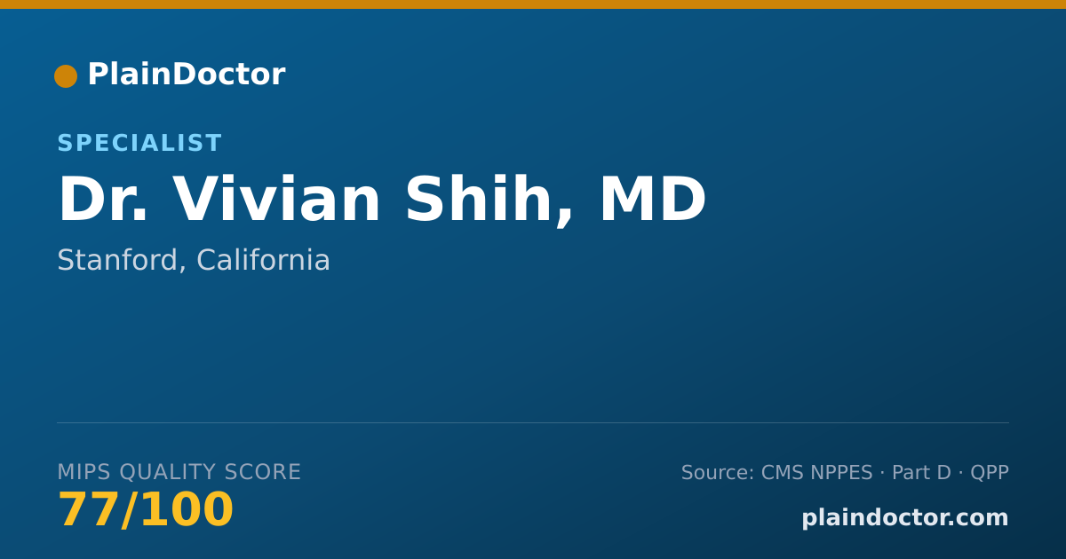 Shareable card for Vivian Shih, MD - Specialist, Stanford, CA