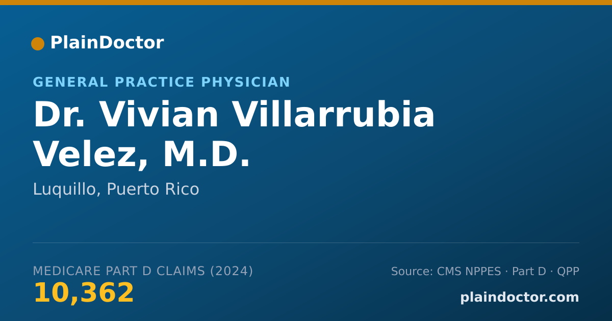 Shareable card for Vivian Villarrubia Velez, M.D. - General Practice Physician, Luquillo, PR