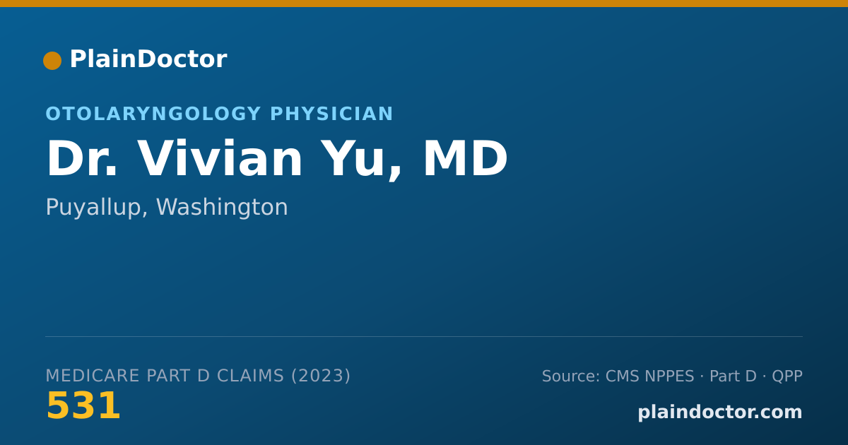 Shareable card for Vivian Yu, MD - Otolaryngology Physician, Puyallup, WA