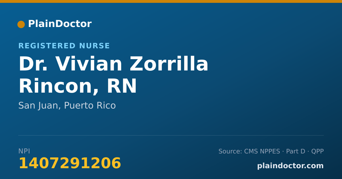 Shareable card for Vivian Zorrilla Rincon, RN - Registered Nurse, San Juan, PR