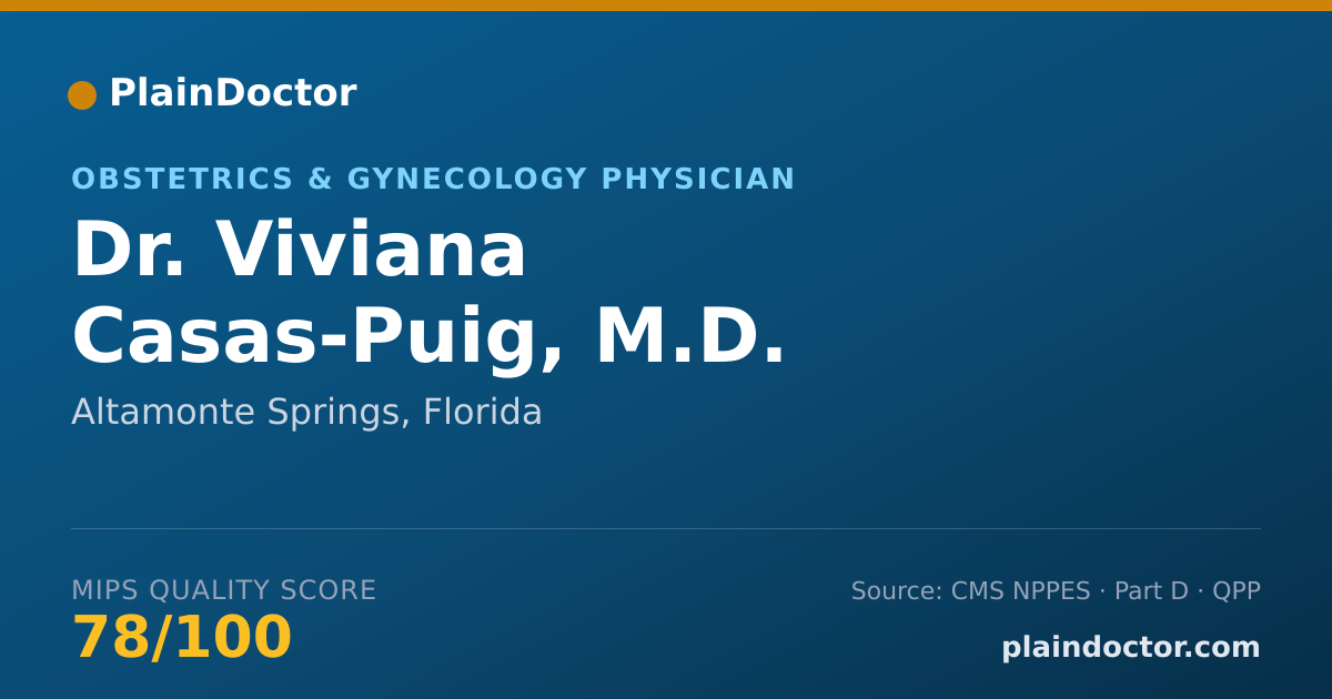 Shareable card for Viviana Casas-Puig, M.D. - Obstetrics & Gynecology Physician, Altamonte Springs, FL