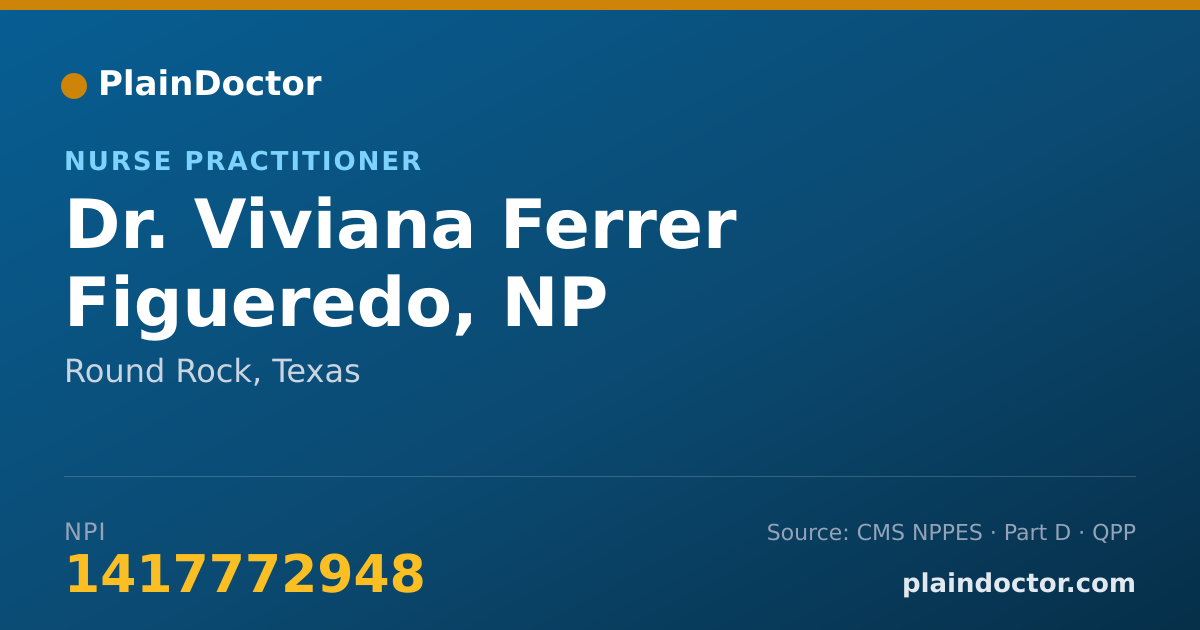 Shareable card for Viviana Ferrer Figueredo, NP - Nurse Practitioner, Round Rock, TX