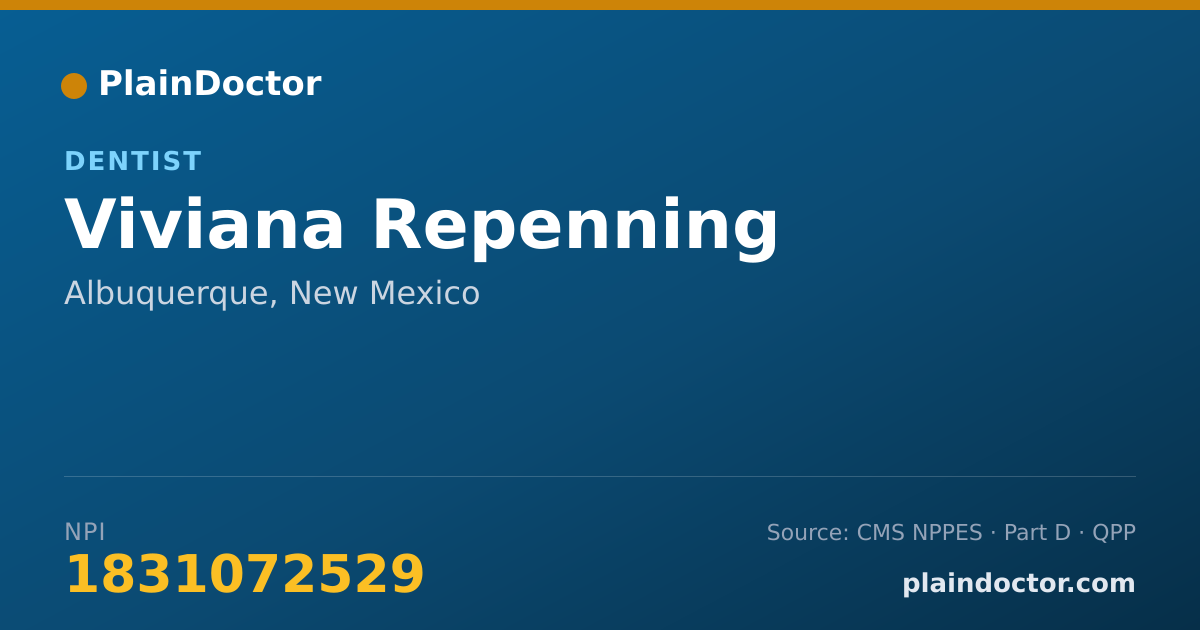 Shareable card for Viviana Repenning - Dentist, Albuquerque, NM